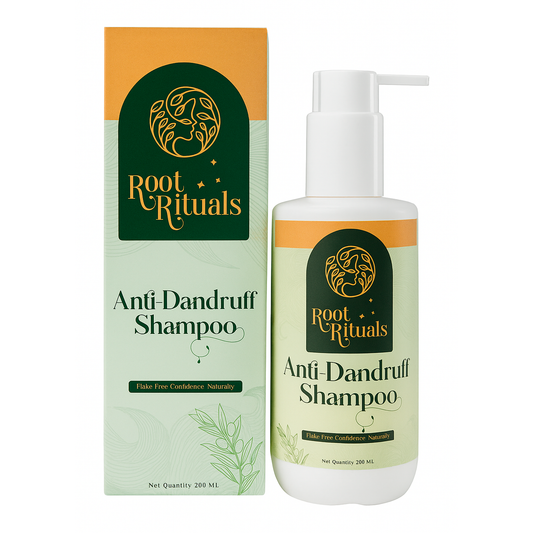 RootRituals Anti dandruff Shampoo with Tea Tree & Zinc.