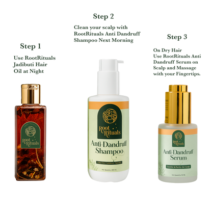 RootRituals Anti dandruff Shampoo with Tea Tree & Zinc.