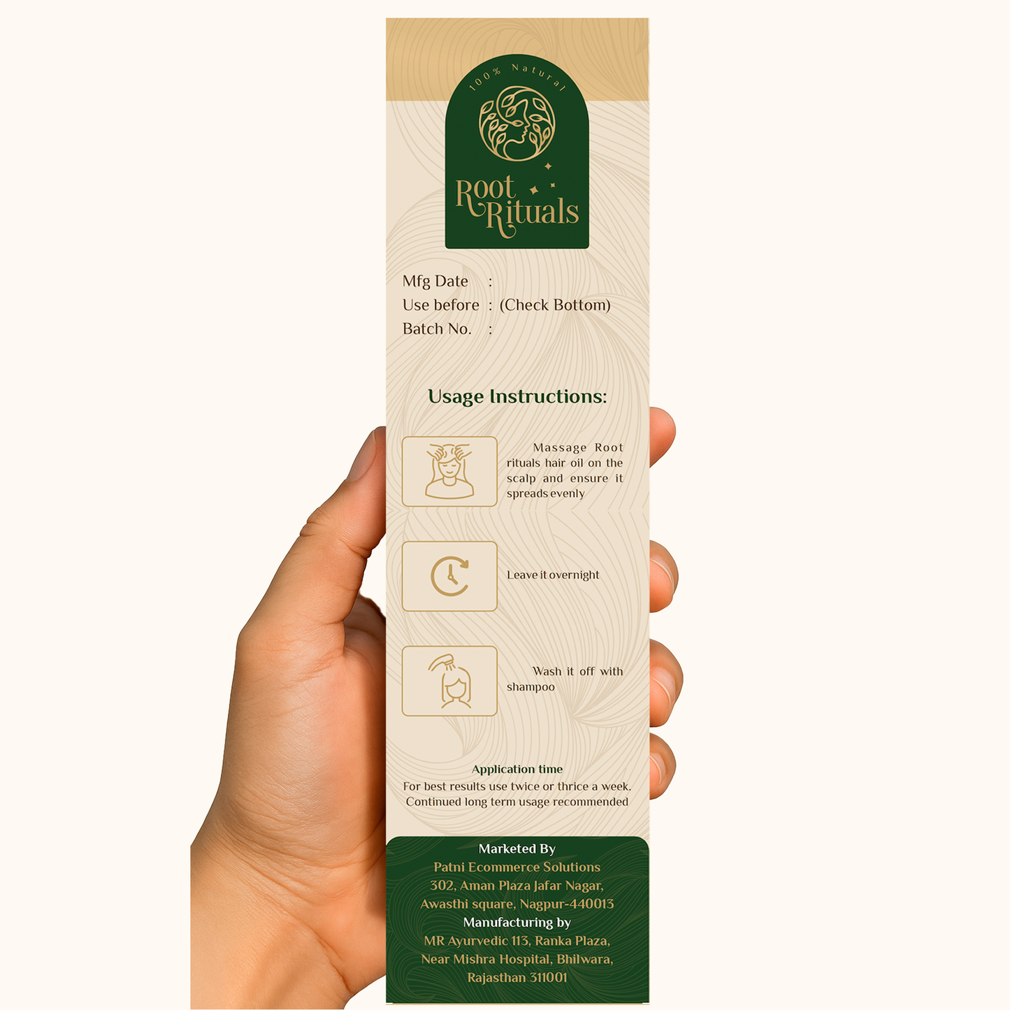 RootRituals Jadibuti Hair Oil for Men & Women, Promote hair growth and reduces hairfall - 200ml